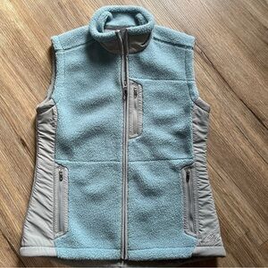 Eastern Mountain Sports EMS light blue polar fleece zip front Vest Women's M